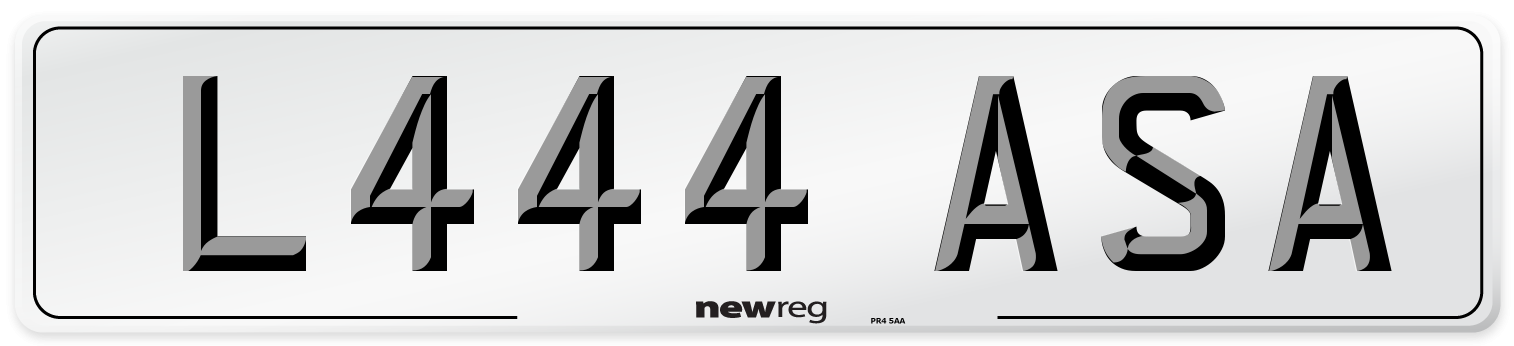 L444 ASA Number Plate from New Reg